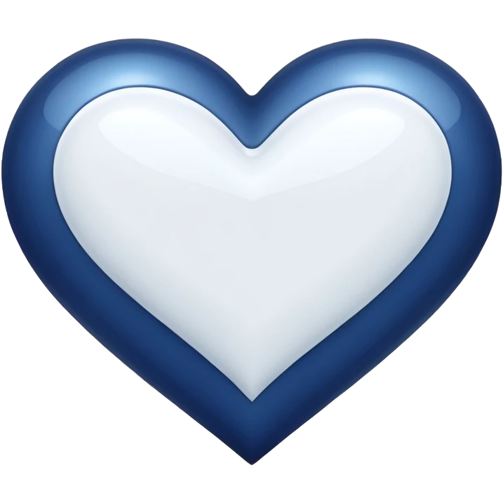 Navy blue heart  emoji