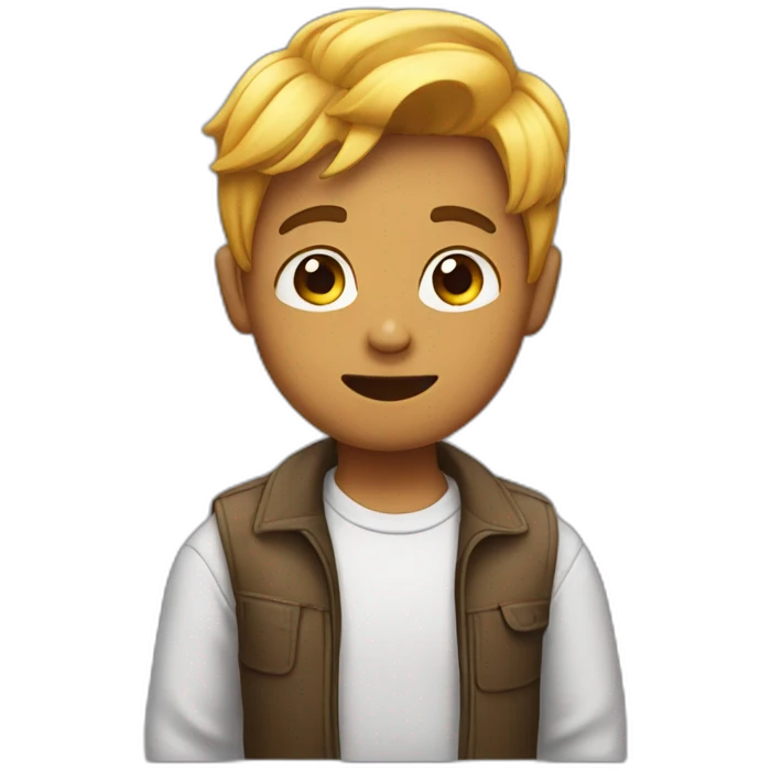 Boy asking himself why? emoji