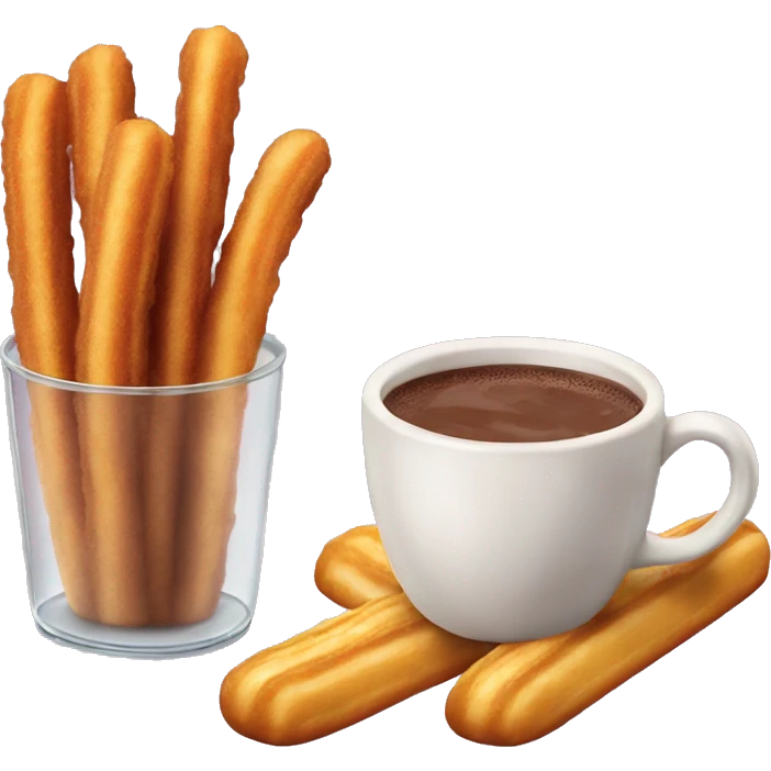 Churros and a cup of hot chocolate  emoji