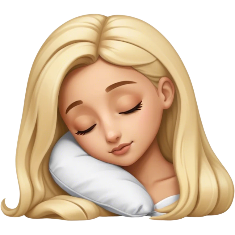 Ariana Grande sleeping blonde highlights  emoji