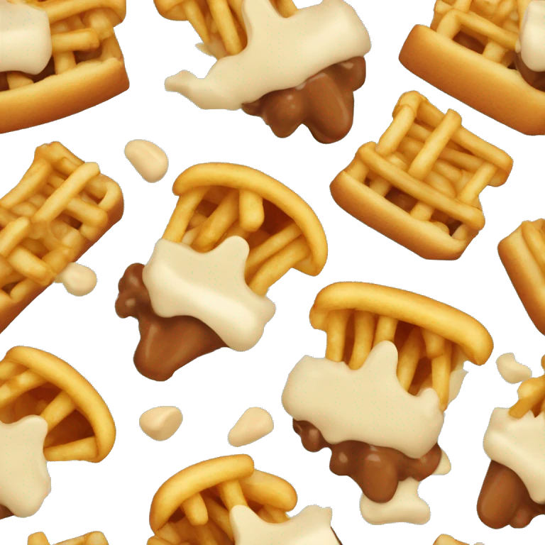 Poutine qui mange des pâtes emoji