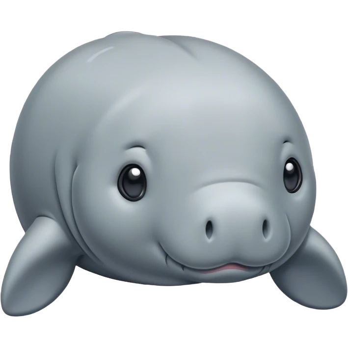 Manatee cute manga style emoji