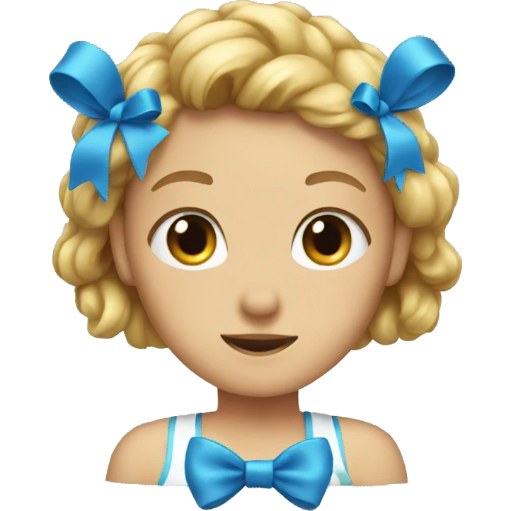 Blue bow  emoji