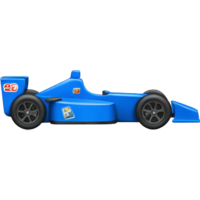 A Blue race car emoji