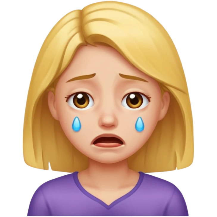 Girl crying emoji
