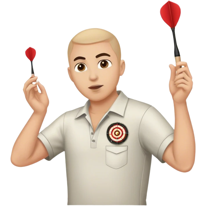 Jordan playing darts emoji