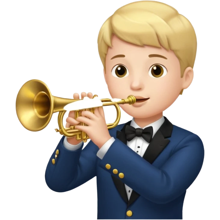 Boy playing trumpet emoji