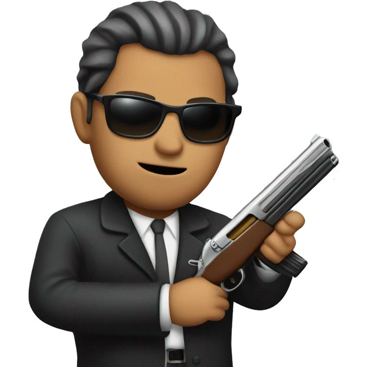 mafia member with shotgun emoji