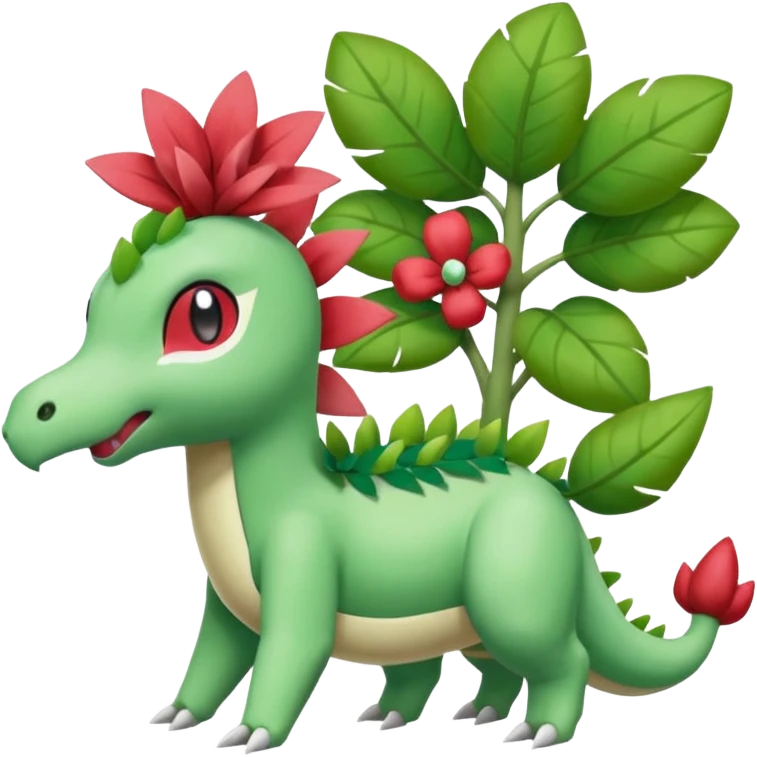 Meganium-Shaymin-Ivysaur-Meloetta-Pokémon, full body emoji