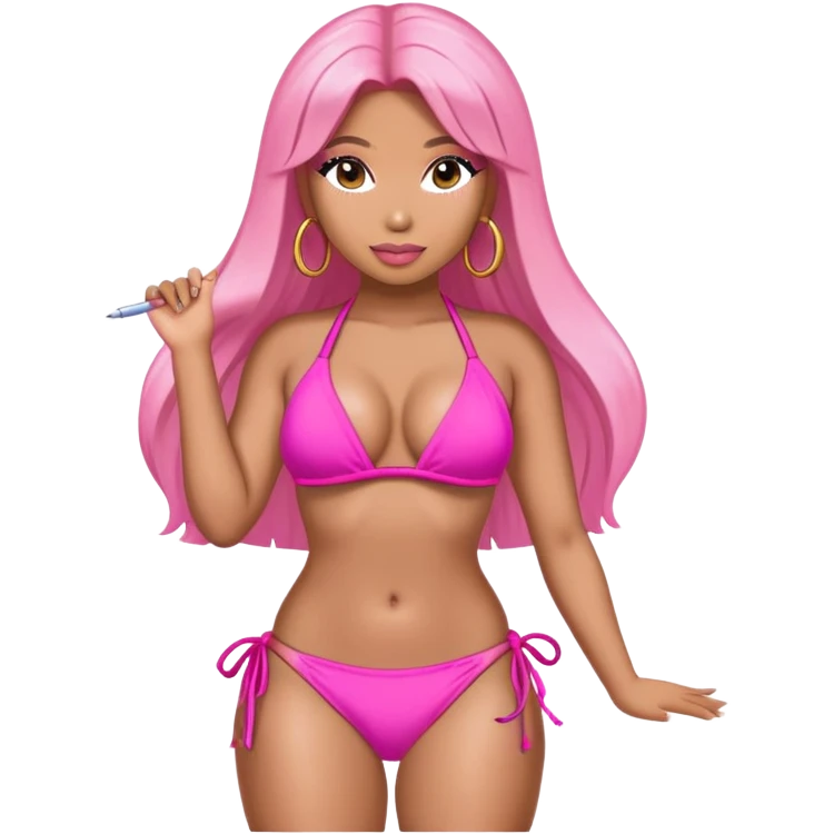 Nicki minaj pink bikini emoji
