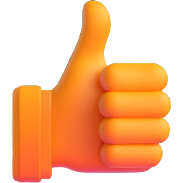 streaming video with thumbs up emoji