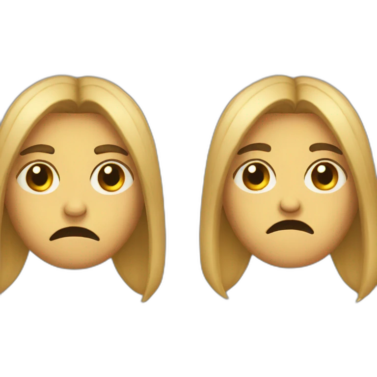 Sad and angry emoji