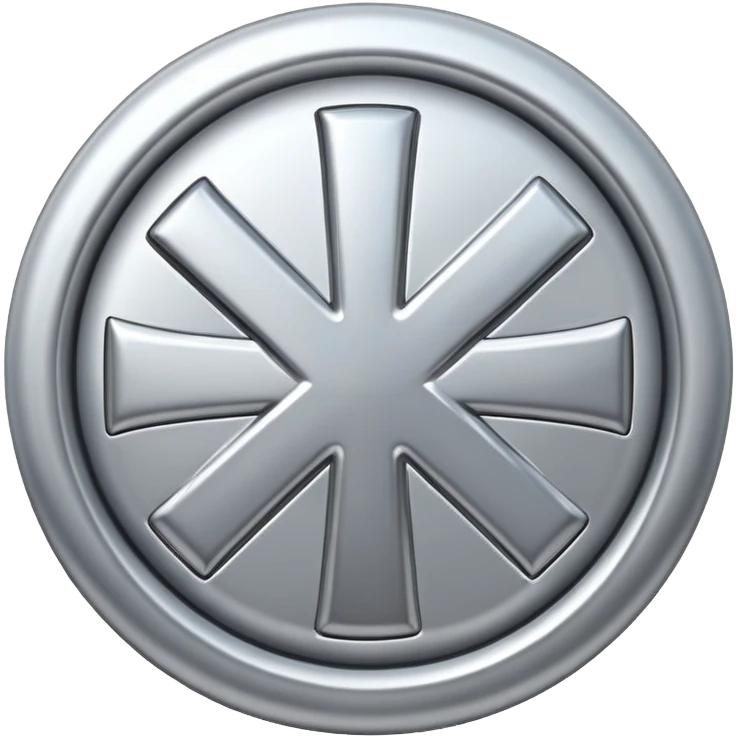 silver x-mark emoji