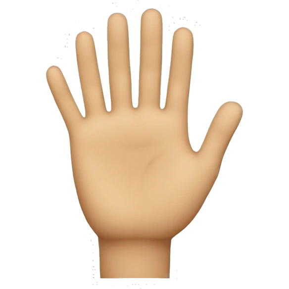 number three hand emoji