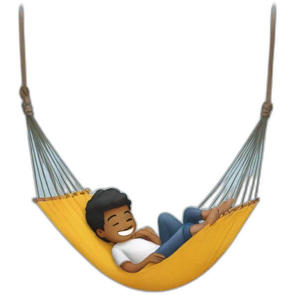 a kid laying in hammock emoji