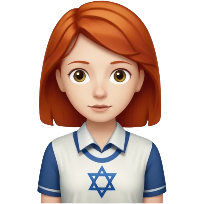 make a short person redhead with a Jewish star on the shirt emoji