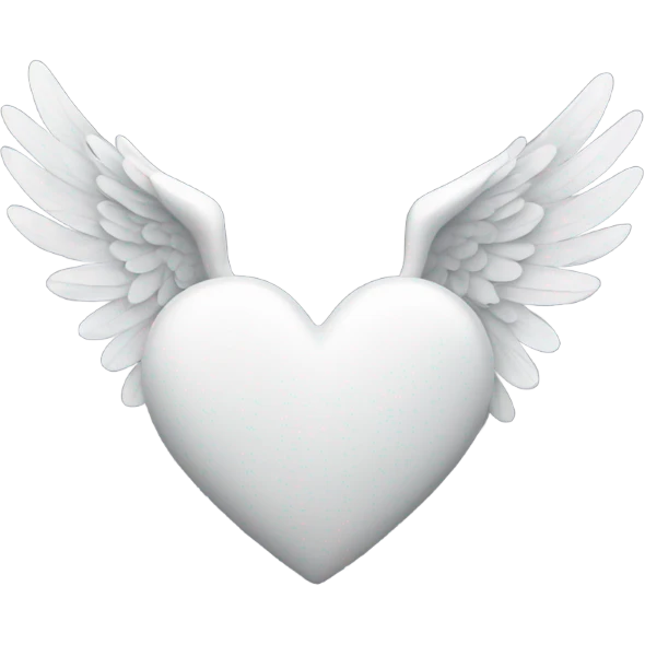 White heart with wings  emoji