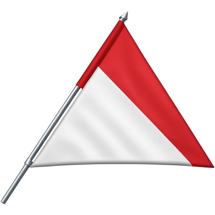 Bandeira branca com triângulo vermelho emoji