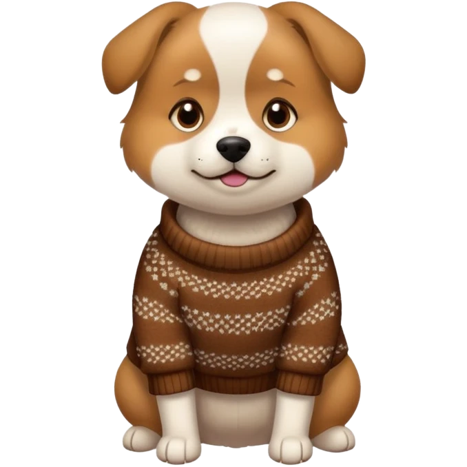 Dog whit suéter  emoji