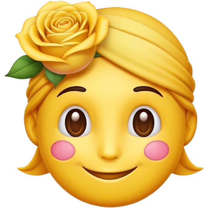 A yellow emoji with a rose in head emoji