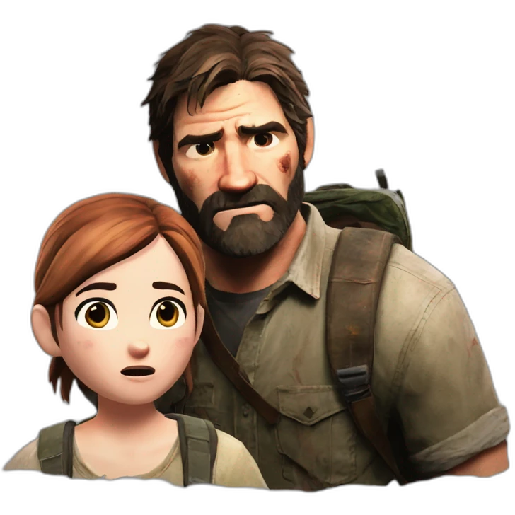 The last of us joel and ellie shocked emoji