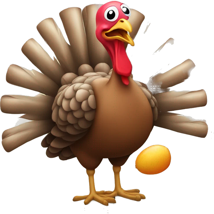 Turkey having a party and  emoji