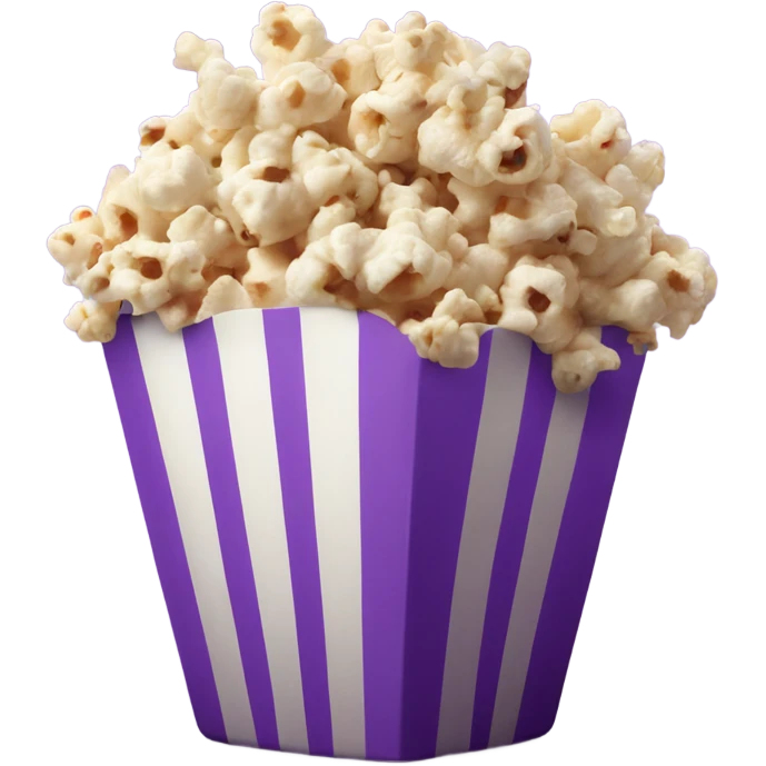 Realistic piece of purple popcorn isolated.  emoji