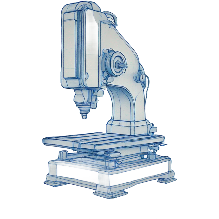 outline of a machine in blueprint drawing emoji