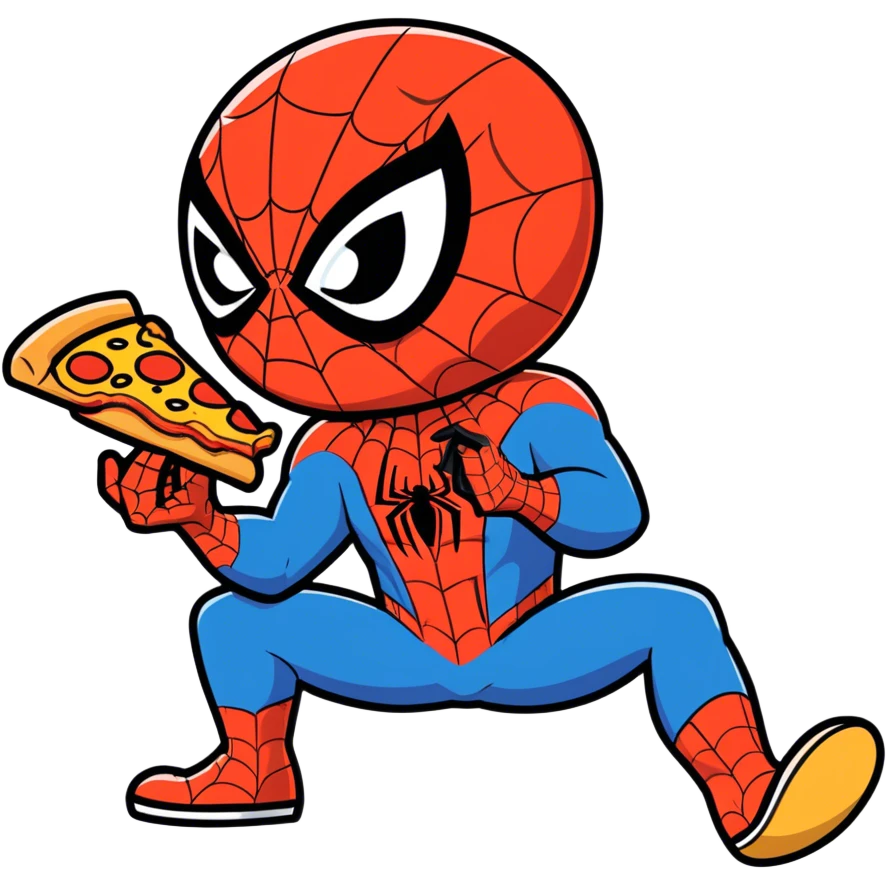 Spider-Man eating  emoji