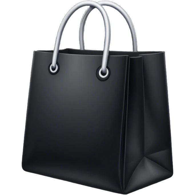 Black goodiebag with empty front emoji