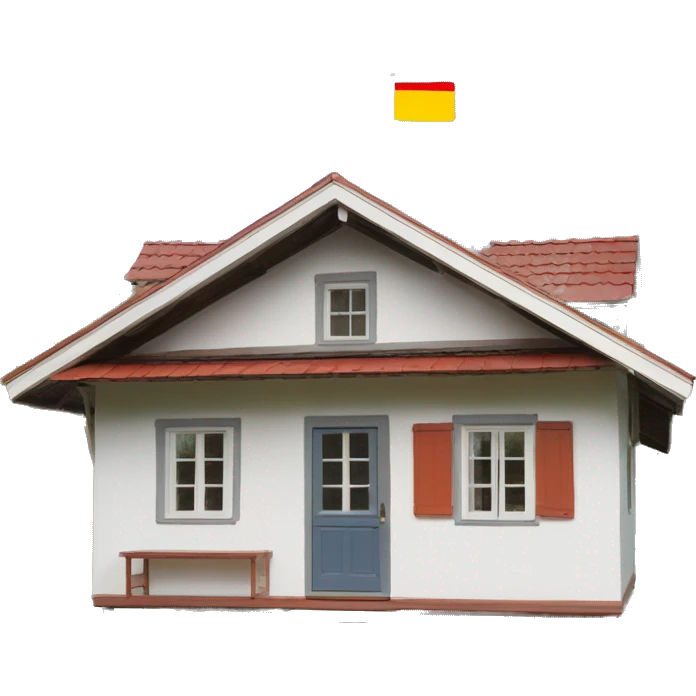 Dänisches Ferienhaus mit Flagge an der Seite  emoji
