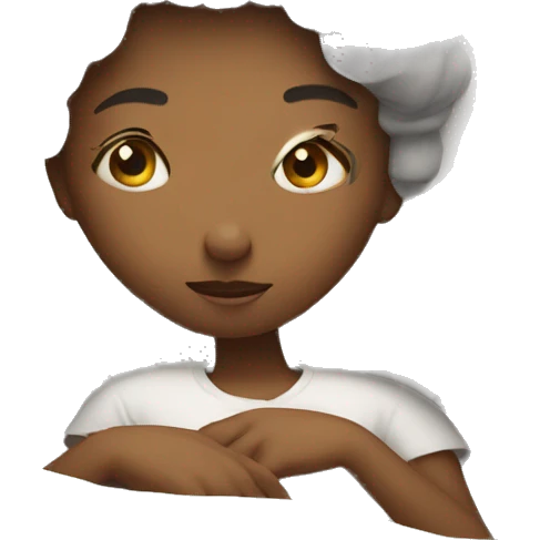 Girl in bed sleep emoji