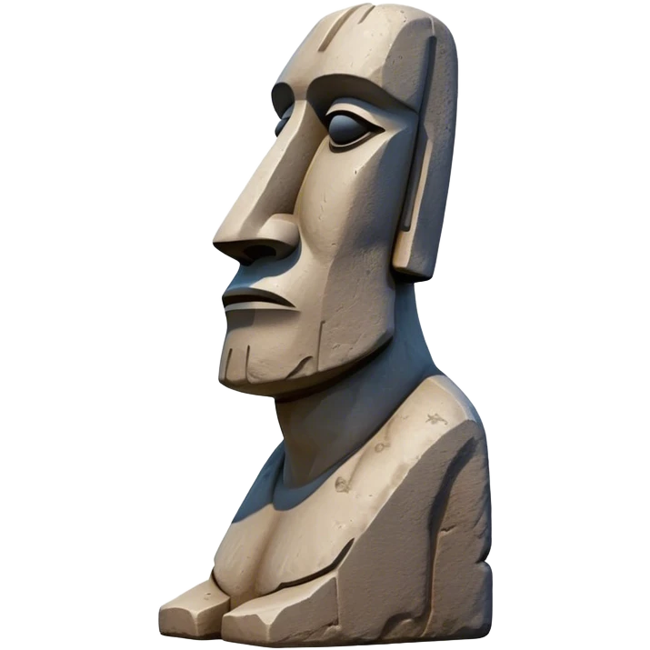 easter island statue side view emoji