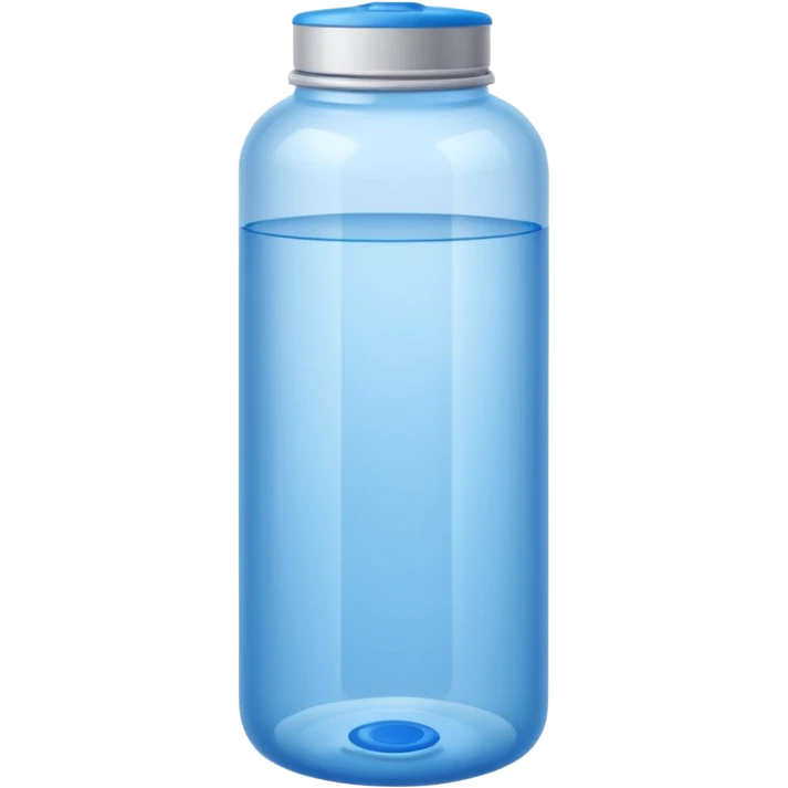 Blue plastic water bottle emoji