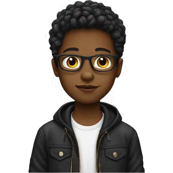 cool kid wearing designer clothes emoji