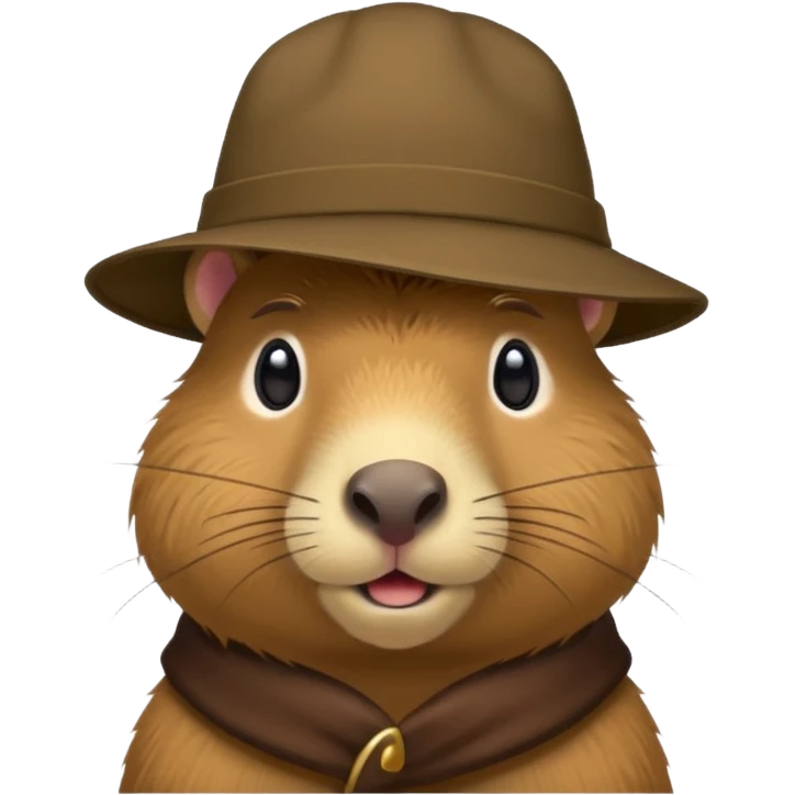 Capybara with a cool hat  emoji