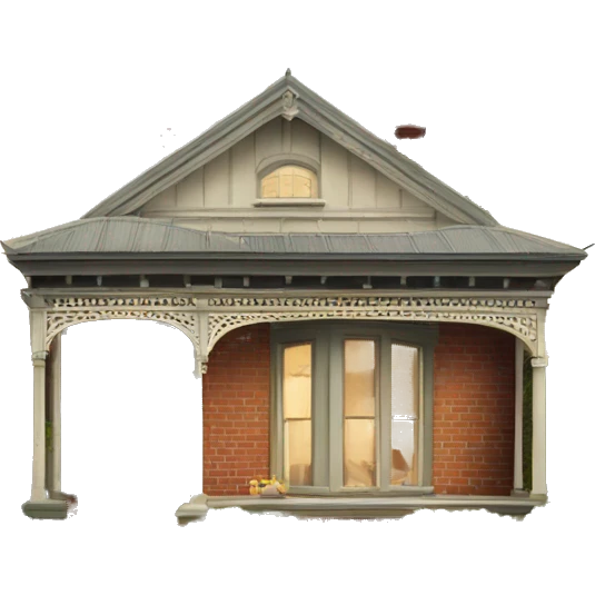 Classic Melbourne Terrace Cottage house emoji