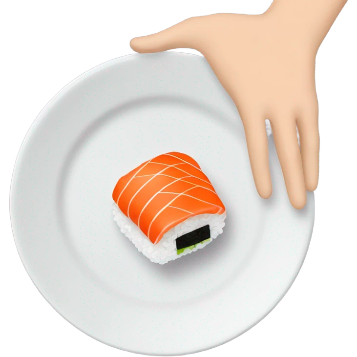 Don’t touch sushi emoji
