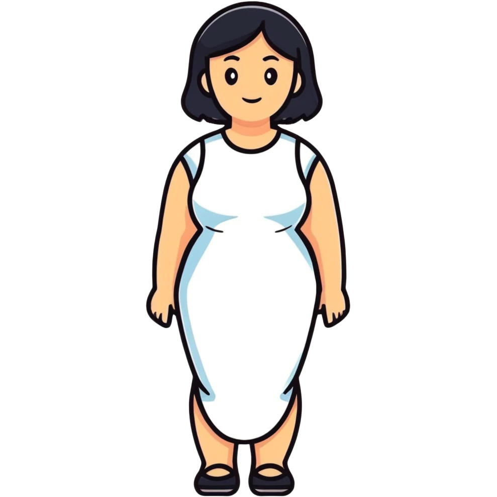 woman with exaggerated proportions emoji