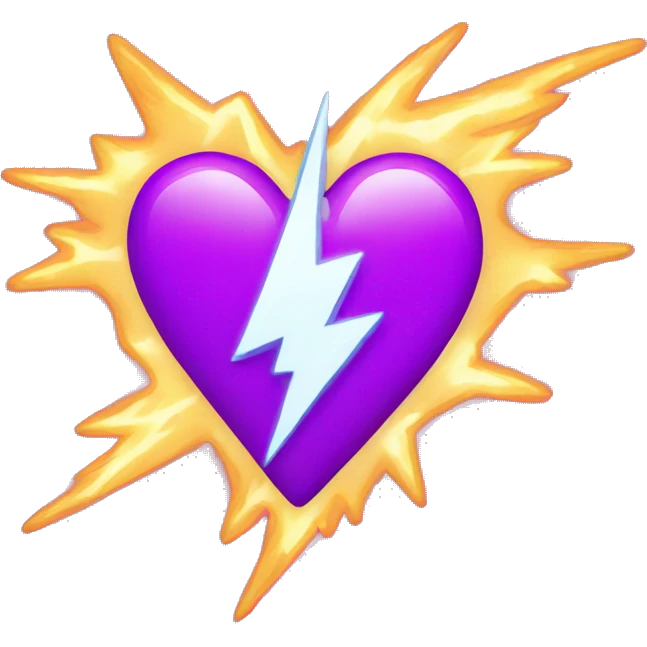 A heart with lightning bolts emoji