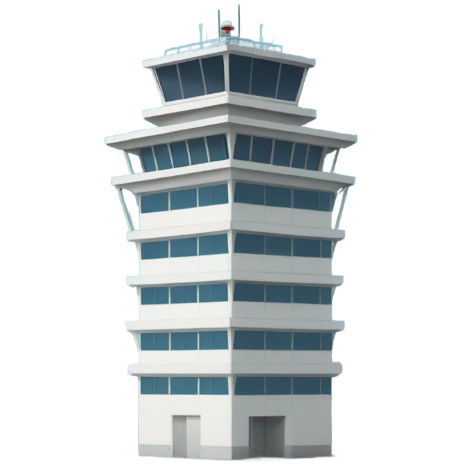 airport control tower, full height emoji