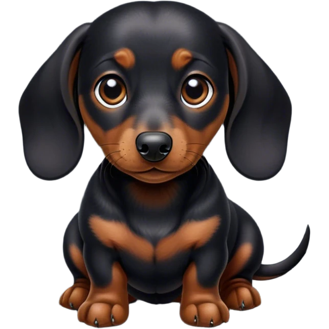 Black daschund emoji
