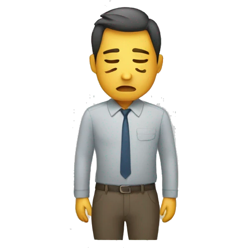 Tired from work  emoji
