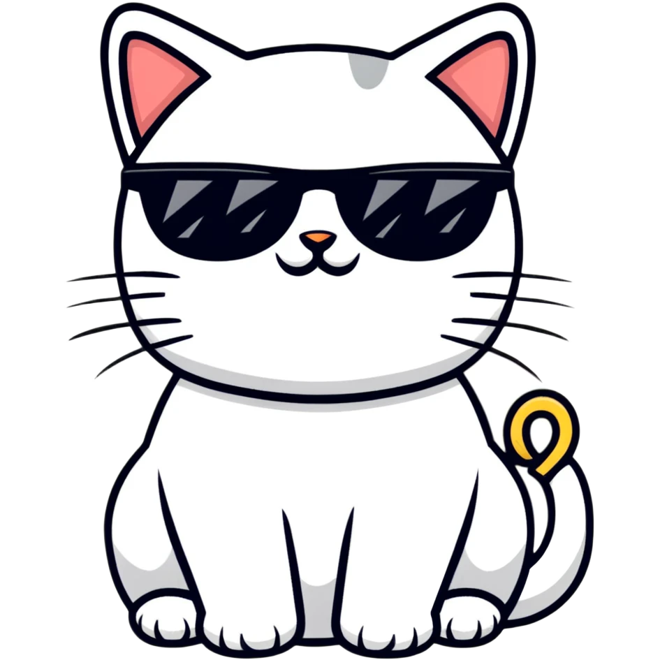 cat wearing sunglasses emoji