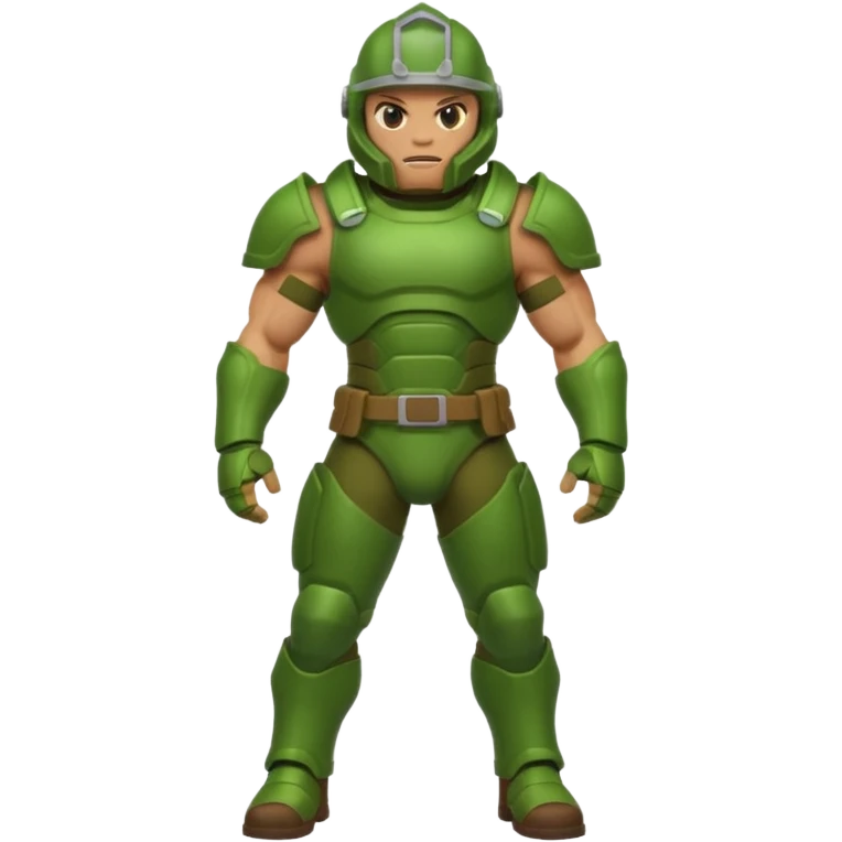 Create an emoji of doom guy in video games with a full body  emoji