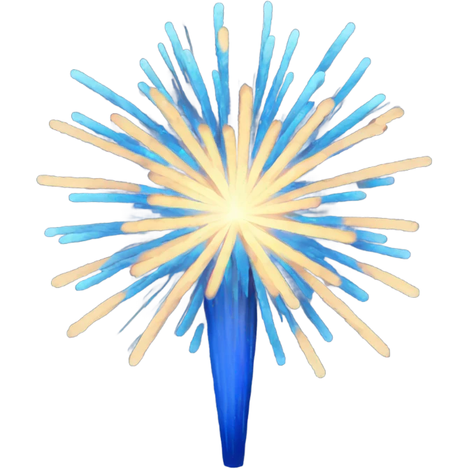 Blue fireworks  emoji