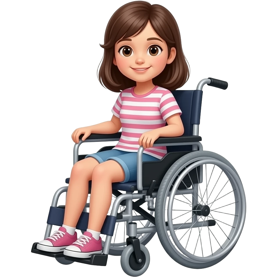 Niña en silla de ruedas emoji