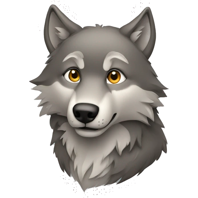 Wolf sitting emoji