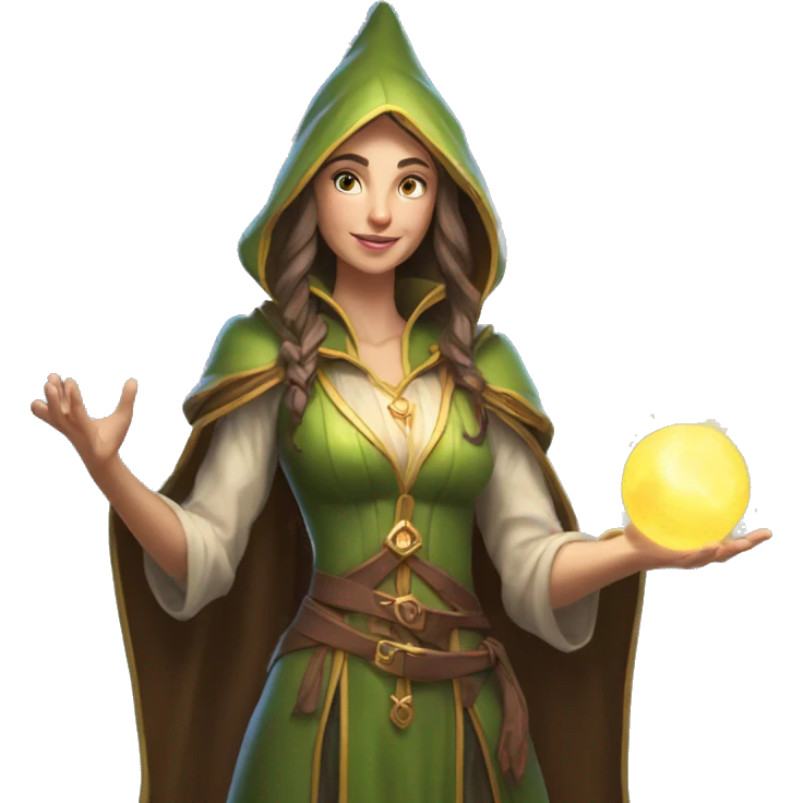 D&D Caucasian female noble wizard elf casting a spell  emoji