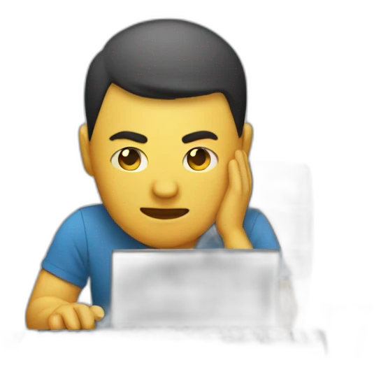 developer banging head against keyboard emoji